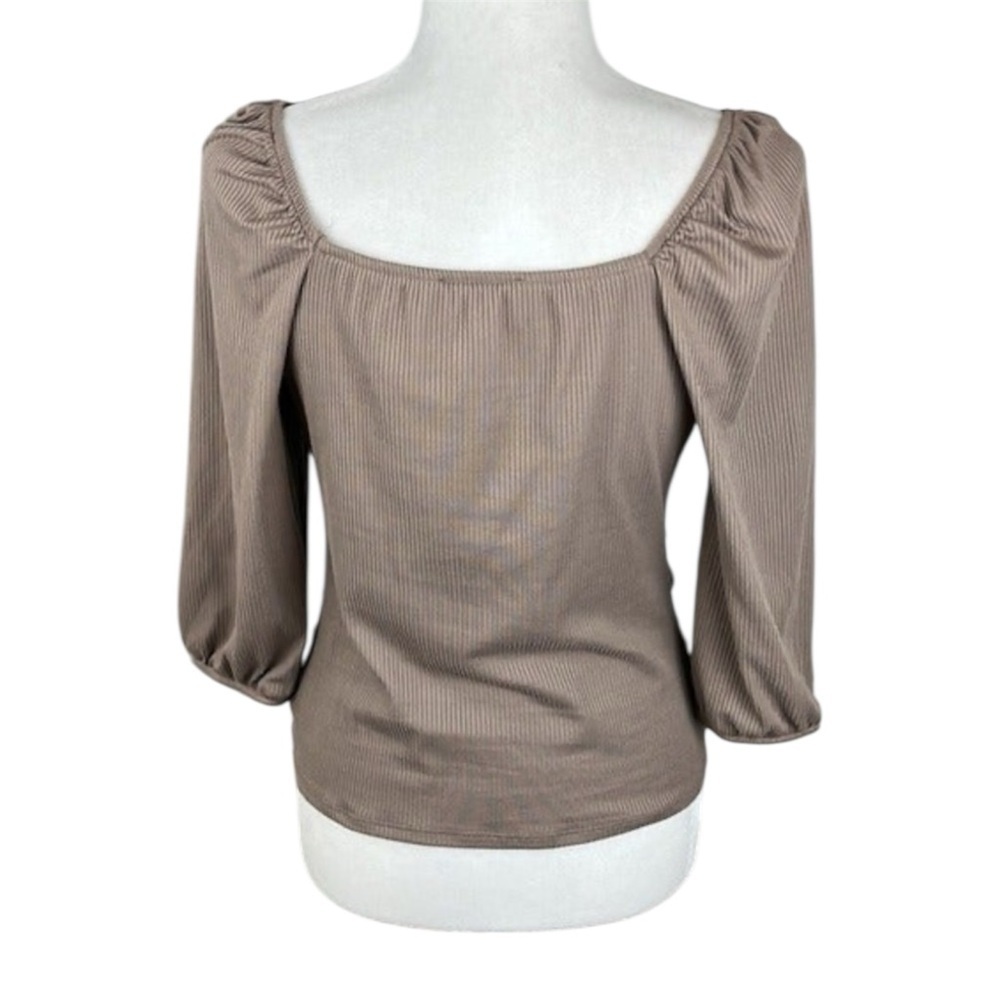 Bwear Ruched Front Tan Top Size M - Picture 4 of 9